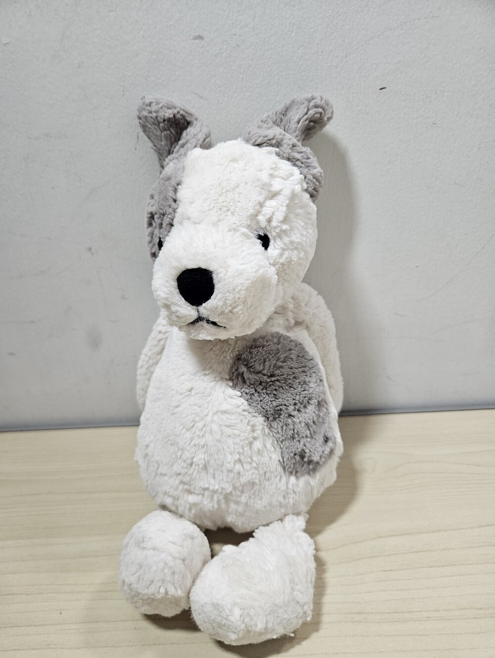 Jellycat Bashful Terrier Medium Plush Dog Retired Grey & White 12"